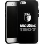 DeinDesign Silikon Hülle kompatibel mit Apple iPhone 6 Case schwarz Handyhülle Offizielles Lizenzprodukt FC Augsburg Logo