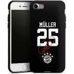 DeinDesign Silikon Hülle kompatibel mit Apple iPhone 7 Case schwarz Handyhülle FC Bayern München FCB Thomas Müller