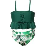 Reduzierte Grüne Romantische Sportbadeanzüge & Schwimmanzüge für Kinder für Mädchen Größe 164 für den für den Sommer 