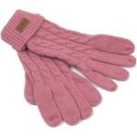 Altrosa Nachhaltige Strick-Handschuhe aus Wolle für Damen für den für den Winter 