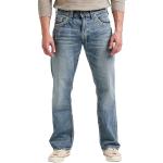 Indigofarbene Loose Fit Straight Leg Jeans aus Denim für Herren Weite 42 