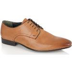 Nudefarbene Business Silver Street Derby Schuhe mit Schnürsenkel aus Leder für Herren Größe 43 