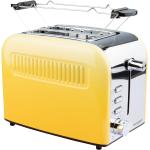 Gelbe Silvercrest Toaster aus Edelstahl mit Brötchenaufsatz 