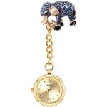 Schwarze Quarz Schlüsselanhänger mit Uhr mit arabischen Ziffern für Damen 