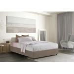 Silvia Queen-Size-Bett mit Container, Made in Italy, aus Stoff, 120x200 cm, mit Frontöffnung, Taupe - Talamo Italia