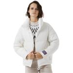 Reduzierte Weiße Gesteppte Silvian Heach Daunenjacken mit Reißverschluss aus Polyester für Damen Größe XL 