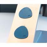 silwy® Magnet Glasuntersetzer Set mit Ledercoating 2-tlg. blau blau blau