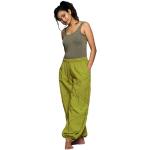 Grüne Unifarbene Casual SIMANDRA Freizeithosen ohne Verschluss aus Baumwolle Handwäsche für Damen Größe XL 
