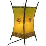 Gelbe SIMANDRA Marokko Lampen aus Leder smart home E14 