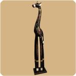 18 cm SIMANDRA Afrikanische Skulpturen mit Giraffen-Motiv aus Holz 