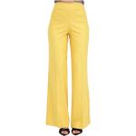 Reduzierte Gelbe Palazzo-Hosen mit Reißverschluss für Damen Größe M für den für den Sommer 