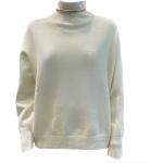 Reduzierte Weiße Rollkragen Kaschmir-Pullover aus Wolle für Damen Größe M für den für den Winter 