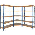 Blaue Holzregale aus Holz Breite 150-200cm, Höhe 150-200cm, Tiefe 0-50cm 