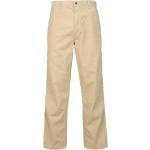 Beige Streetwear Carhartt Simple Straight Leg Jeans mit Reißverschluss aus Cord für Herren Größe XXL Weite 31, Länge 34 