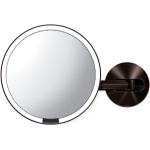 Silberne Simplehuman Badspiegel & Badezimmerspiegel aus Edelstahl vergrößernd 
