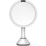 Weiße Simplehuman Runde Badspiegel & Badezimmerspiegel aus Edelstahl vergrößernd 