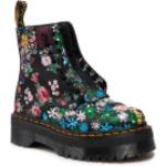 Schwarze Blumenmuster Dr. Martens Sinclair Stiefeletten & Boots in Schmalweite Größe 38 mit Absatzhöhe 5cm bis 7cm 