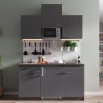 Graue Respekta Küchenmöbel aus MDF Energieklasse mit Energieklasse F Breite 100-150cm, Höhe 200-250cm, Tiefe 50-100cm 