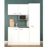 Reduzierte Weiße Loftscape Küchenschränke aus MDF Breite 100-150cm, Höhe 200-250cm, Tiefe 50-100cm 