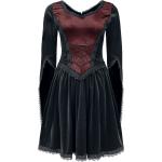 Schwarze Mini Gothic-Kostüme aus Spitze für Damen Größe XXL 