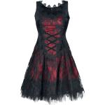 Sinister Gothic - Mittelalter Kurzes Kleid - Gothic Dress - XS bis XXL - für Damen - Größe XS - schwarz/rot