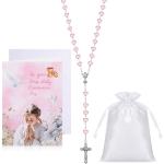Rosa Rosenkränze & Gebetsketten aus Metall für Kinder 