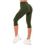 Armeegrüne Capri-Leggings & 3/4-Leggings maschinenwaschbar für Damen Größe XXL Große Größen für den für den Sommer 