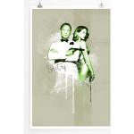 Sinus Art Leinwandbild »James Bond Spectre 90x60cm Paul Splash Art Wandbild als Poster ohne Rahmen gerollt«, Color Edition