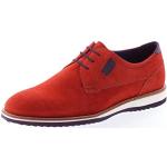 Rote Business Sioux Derby Schuhe mit Schnürsenkel aus Leder für Herren Größe 42 
