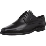 Schwarze Business Sioux Houston Derby Schuhe mit Schnürsenkel in Breitweite aus Glattleder für Herren Größe 40,5 