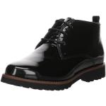 Schwarze Lack-Optik Business Sioux Hochzeitsschuhe & Oxford Schuhe mit Schnürsenkel aus Lackleder für Damen Größe 35,5 