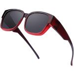 Rote Sonnenbrillen-Clips für Damen 