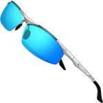 SIPLION Herren Sportbrille Polarisierte Sonnenbrille Treiber Glasses Sonnenbrillen Al-Mg Metallrahme Ultra leicht
