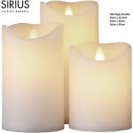 Weiße Sirius LED Kerzen 3-teilig 