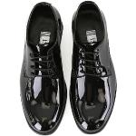 Schwarze Lack-Optik Business Sirri Derby Schuhe mit Schnürsenkel aus Leder rutschfest Größe 22 