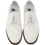 Weiße Lack-Optik Business Sirri Low Sneaker mit Schnürsenkel aus Lackleder rutschfest Größe 37 