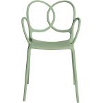 Grüne Moderne Driade Designer Stühle aus Polyrattan mit Armlehne 