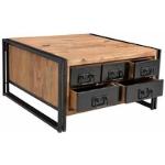 Reduzierte Moderne SIT Möbel Panama Rechteckige Holz-Couchtische aus Palisander mit Schublade Breite 50-100cm, Höhe 0-50cm, Tiefe 50-100cm 