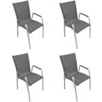 Reduzierte Schwarze Moderne SIT MOBILIA Gartenstühle Metall aus Edelstahl wetterfest 4-teilig 