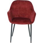 Rote Moderne SIT Möbel Armlehnstühle pulverbeschichtet aus Samt 