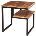 Schwarze Rustikale SIT Möbel Beistelltische & Ablagetische aus Holz Breite 50-100cm, Höhe 50-100cm, Tiefe 50-100cm 