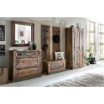 Bunte Rustikale SIT Möbel Riverboat Nachhaltige Garderoben Sets & Kompaktgarderoben lackiert aus Recyclingholz 