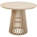 Beige Moderne SIT Möbel Hevea Runde Runde Esstische 100 cm lackiert aus Holz Breite 100-150cm, Höhe 50-100cm, Tiefe 50-100cm 