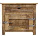 Braune SIT Möbel Frigo Kleinmöbel aus Massivholz mit Schublade Breite 0-50cm, Höhe 50-100cm, Tiefe 50-100cm 