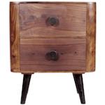 Schwarze Moderne SIT Möbel Knob Nachttische & Nachtschränke aus Holz mit Schublade Breite 0-50cm, Höhe 50-100cm, Tiefe 0-50cm 