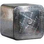 Silberne Nachttische & Nachtschränke aus Metall mit Schublade Höhe 0-50cm, Tiefe 0-50cm 