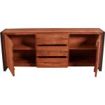 Schwarze Industrial SIT Möbel Sideboards gebeizt aus Holz mit Schublade Breite 150-200cm, Höhe 50-100cm, Tiefe 0-50cm 