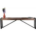 Schwarze Industrial SIT Möbel Panama Küchenbänke aus Massivholz Breite 150-200cm, Höhe 0-50cm, Tiefe 0-50cm 