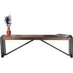 Schwarze Industrial SIT Möbel Panama Küchenbänke aus Massivholz Breite 150-200cm, Höhe 0-50cm, Tiefe 0-50cm 3 Personen 