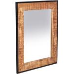 Schwarze Rustikale Badspiegel & Badezimmerspiegel aus Holz 